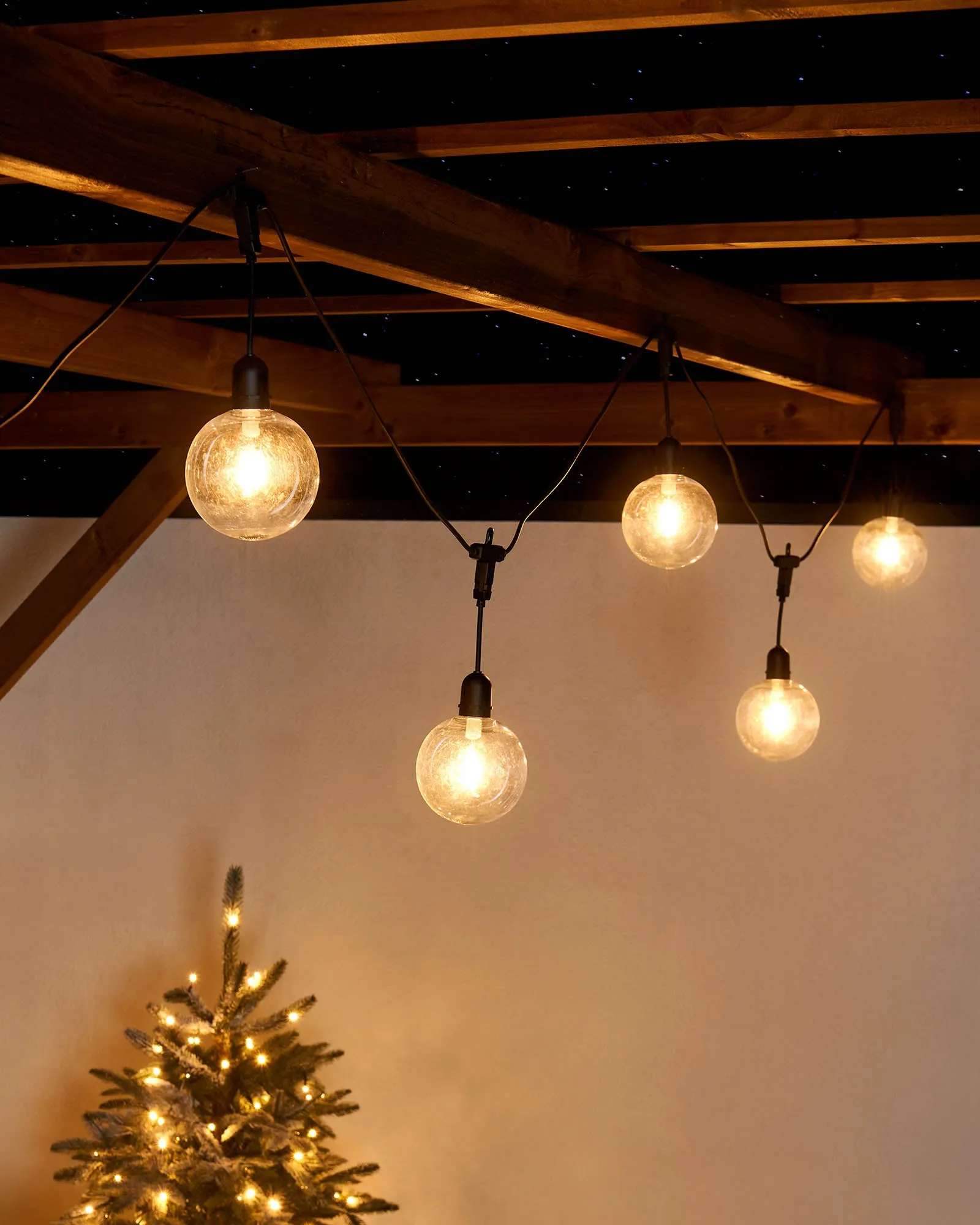 10 LED Transparent Festoon Light String, Warm White, 4.5 m