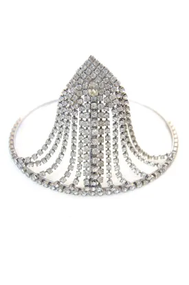 1920s Rhinestone Peaked Front Tiara