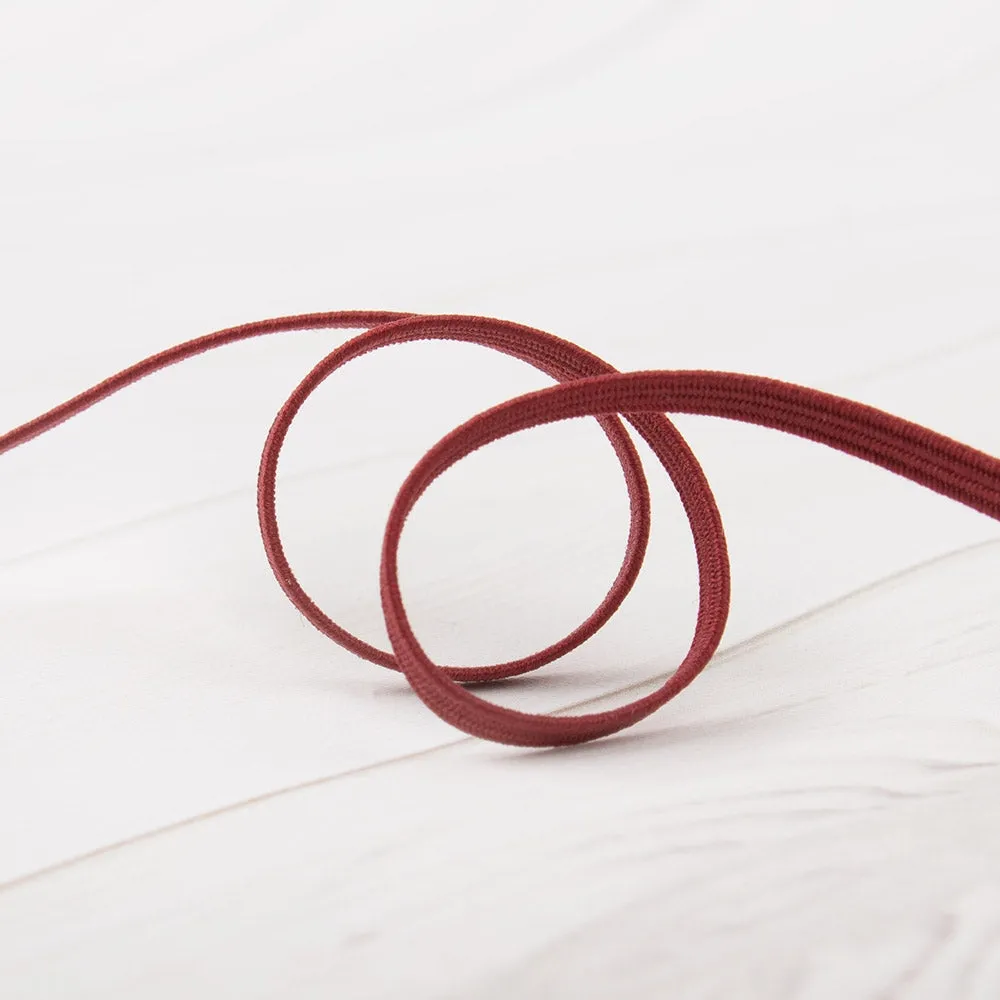 3mm braided elastic - BURGUNDY