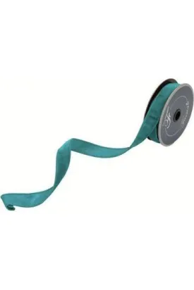 .75" Velvet Luster Ribbon: Teal (10 Yards)