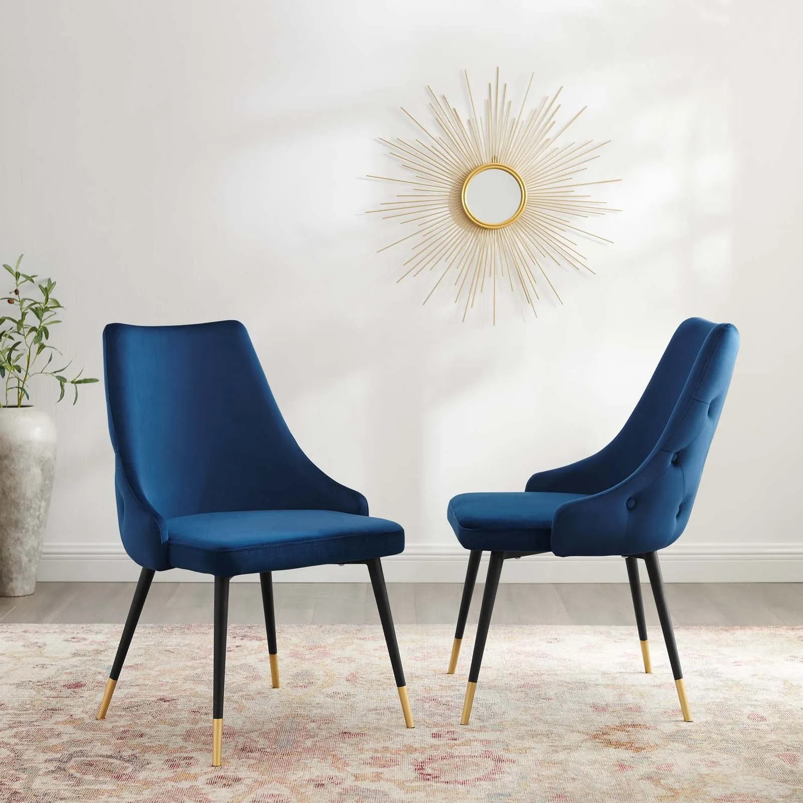 Adorn Dining Side Chair Performance Velvet Set of 2 by Modway