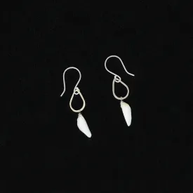 American River Pearl Earrings with White Gold Details by brunet