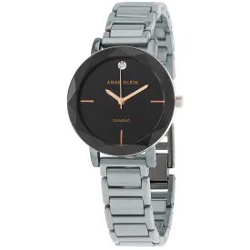 Anne Klein Quartz Black Dial Ladies Watch 3365GYLB