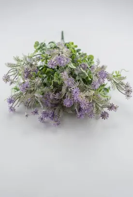 Artificial mixed greenery bush with lavender tips