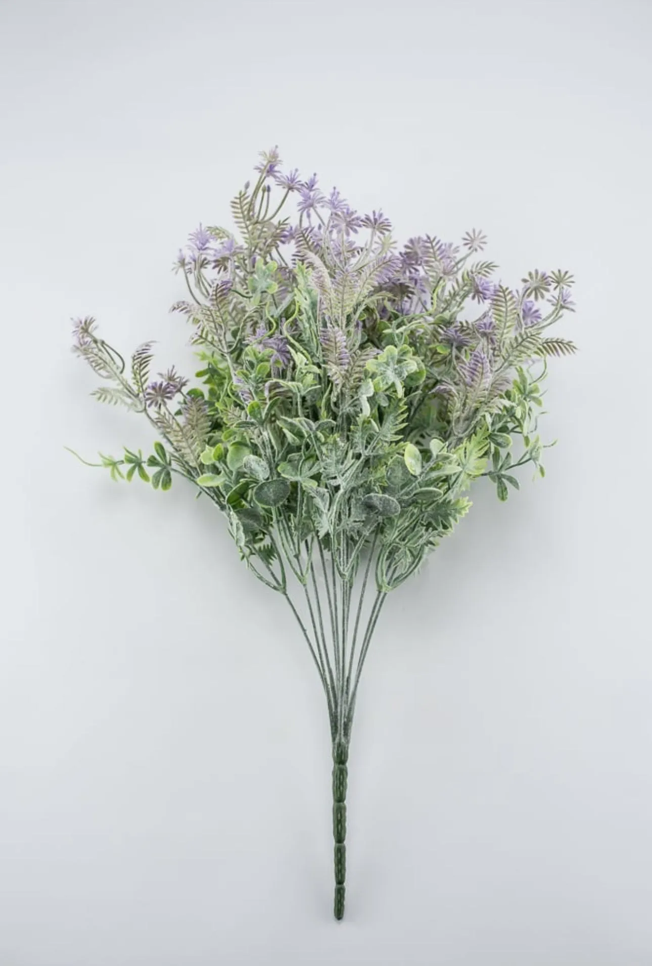 Artificial mixed greenery bush with lavender tips