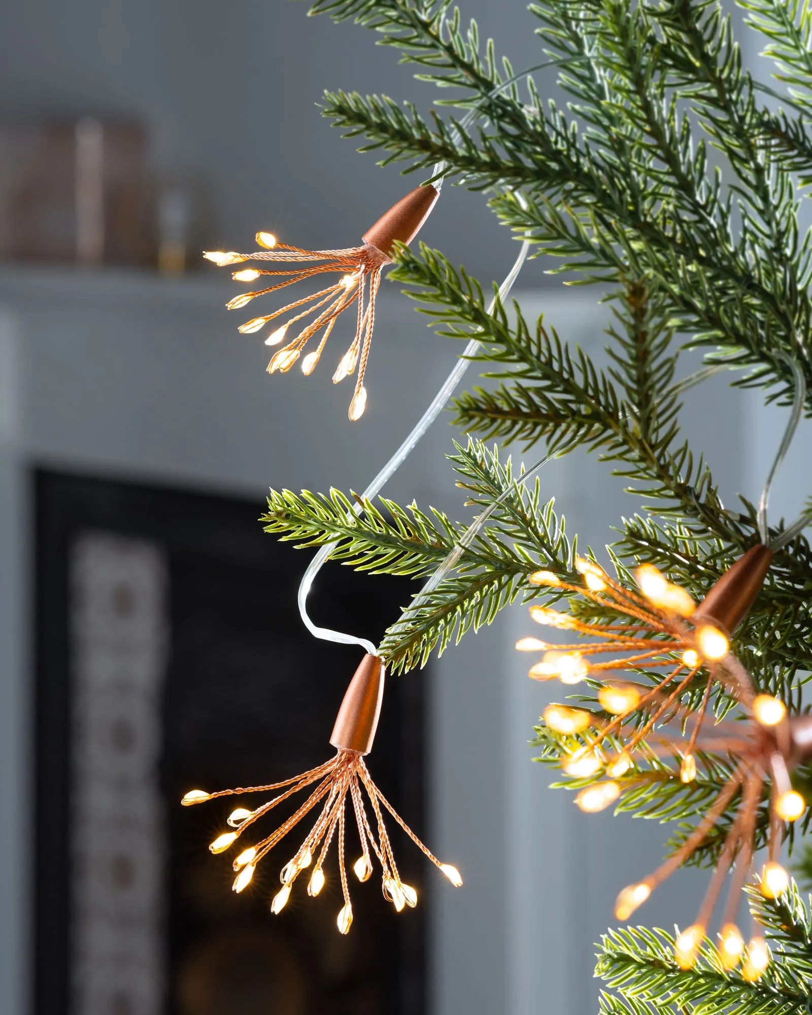Battery Operated Firework Copper Wire Light String, 2 m