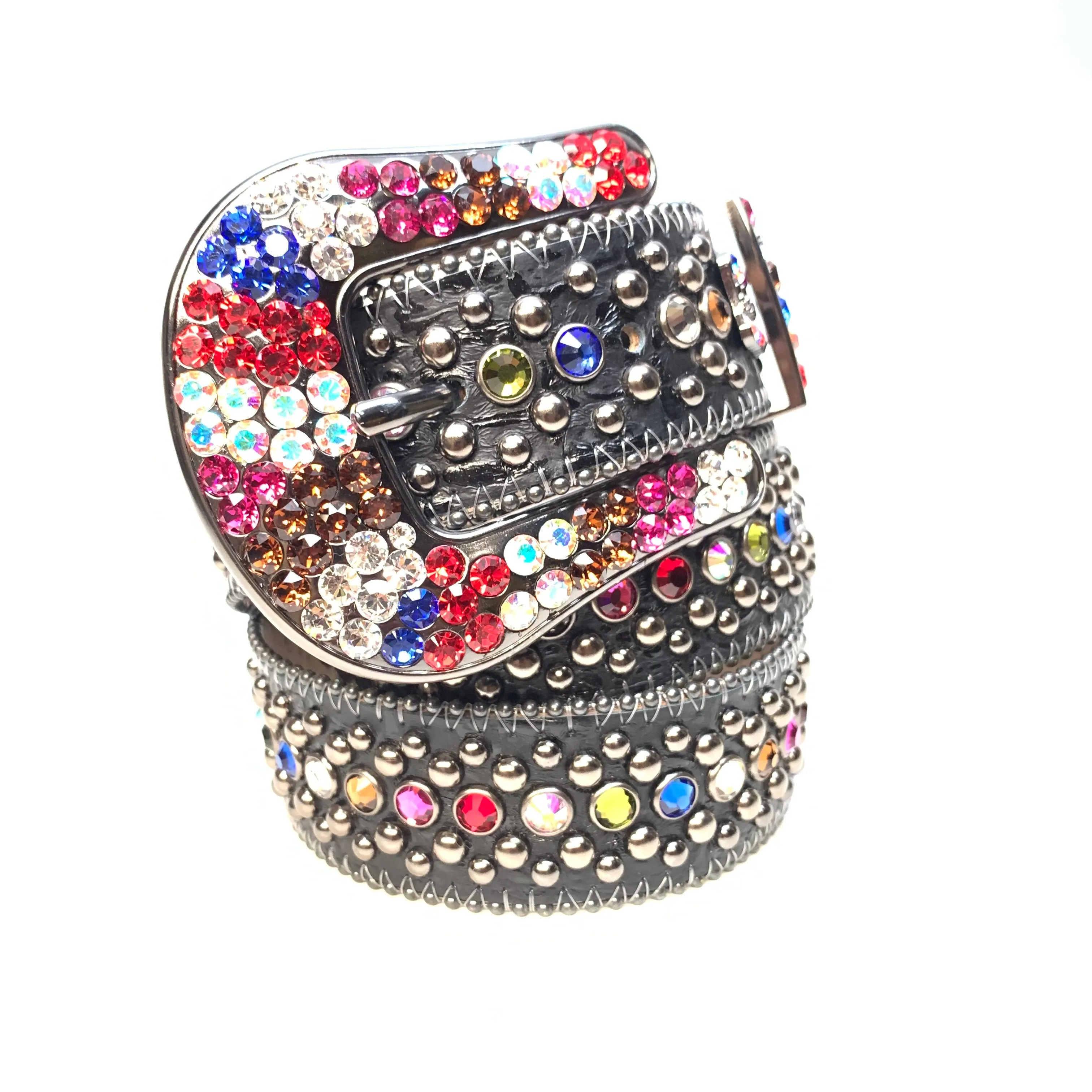 b.b. Simon Multicolored Fully Loaded Crystal Belt