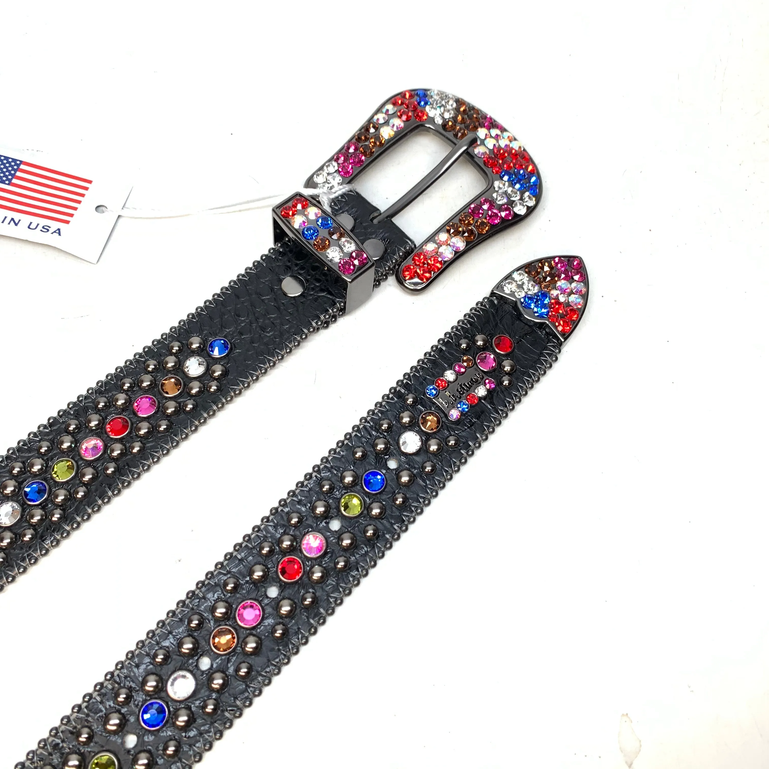 b.b. Simon Multicolored Fully Loaded Crystal Belt