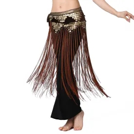 Belly Dance Tribal Fringe Hip Scarf with Palettes