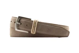 Bermuda Braid Nubuck Belt - Oyster