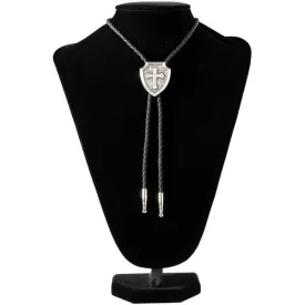 Bolo Tie ~ Cross Shield