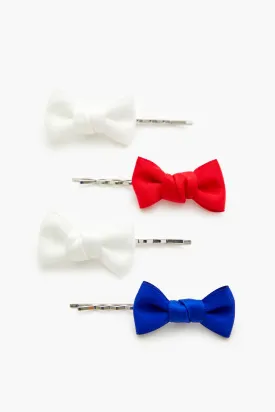 Bow Hair Pin Set (4 Pcs)