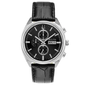 Bulova Gents Surveyor Multi Function Leather Men's Watch - 96C133