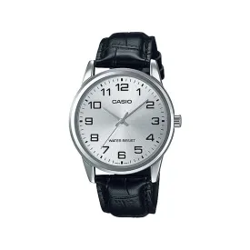 Casio Black Leather Quartz Men's Watch| MTP-V001L-7BUDF