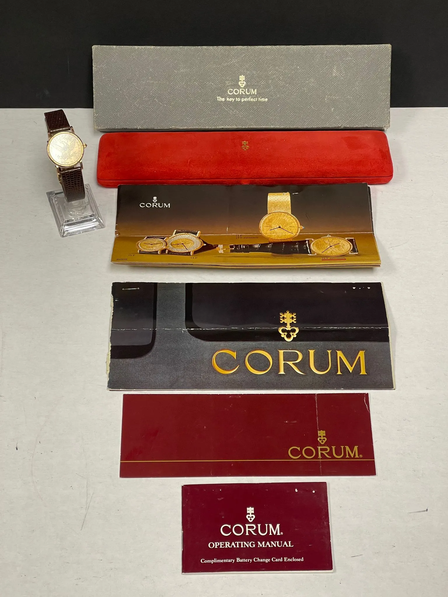 Corum $10 Double eagle gold coin Ten Dollar Gold Dial Quartz Men's Watch