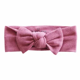 Cranberry Waffle Bamboo Knit Large Bow Headwrap