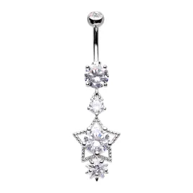 Crystal Star Struck Belly Dangle