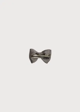 Dark Grey Small Bow Clip