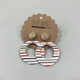 Dear Mabel Handmade - Rainbow Stripe Earrings*