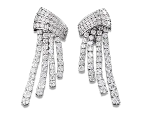 Diamond Dangle Earrings, 27.50 Carats