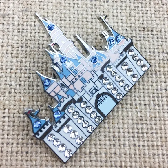 Disney Castle Jeweled Cinderella Pin