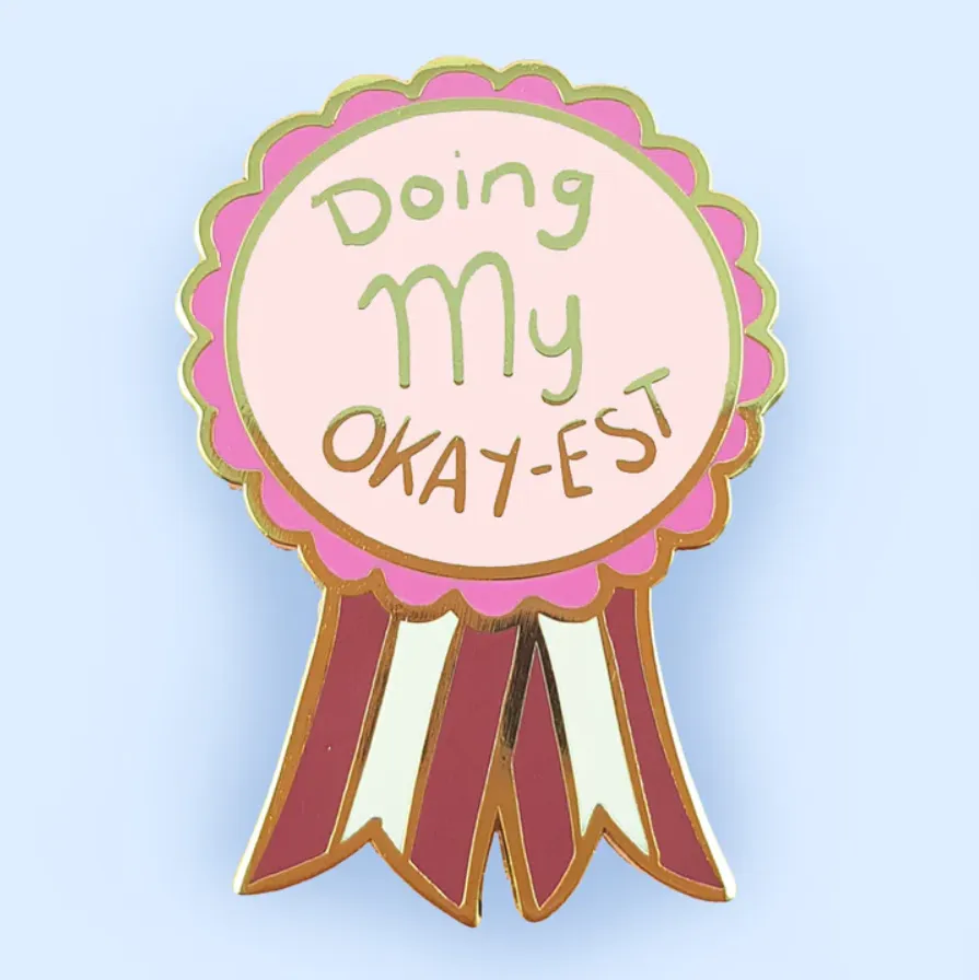 Doing my Okay-est Lapel Pin