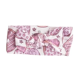 Donut Shop Knit Large Bow Headwrap | Pink