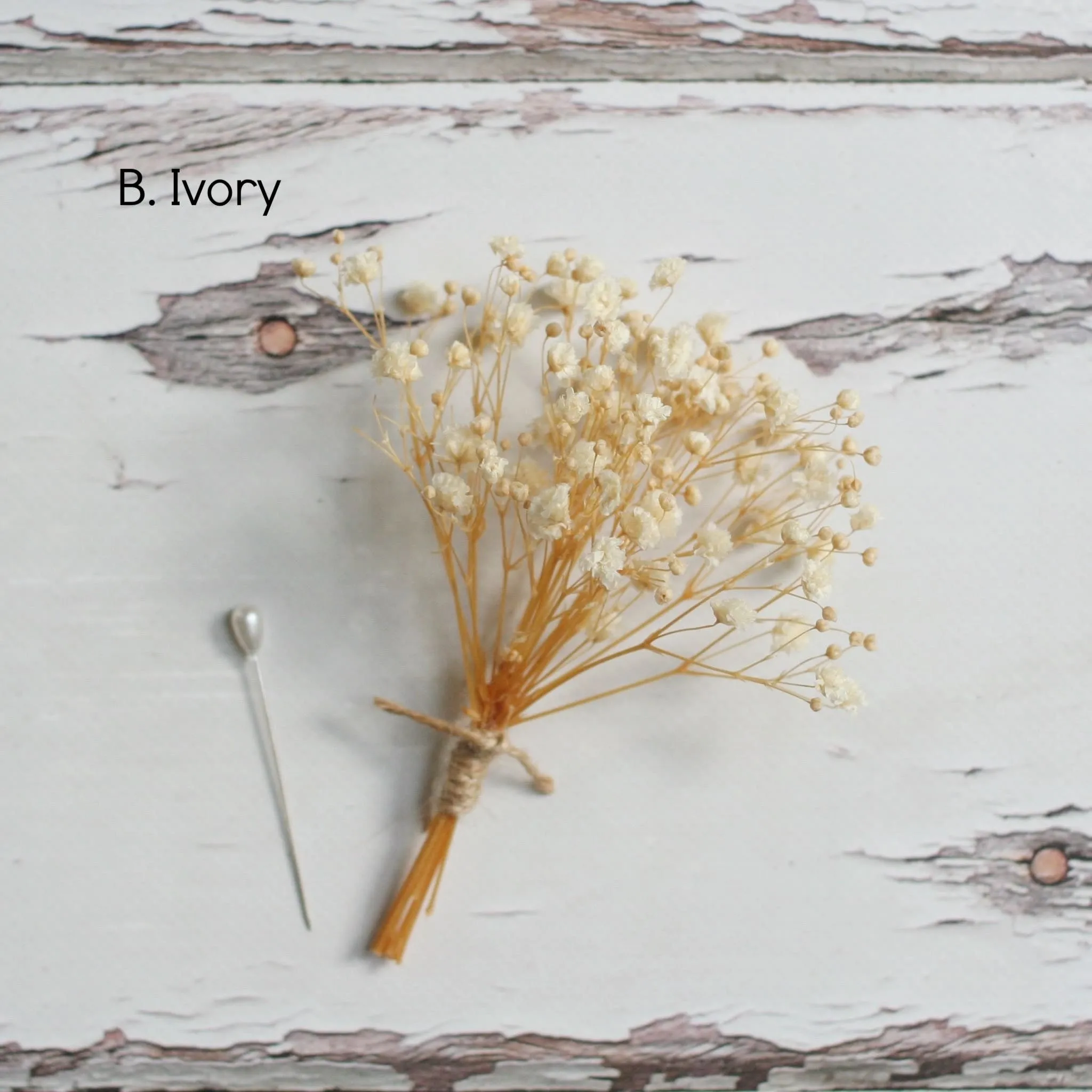 Everlasting Flower Hair Pins BABY'S BREATH