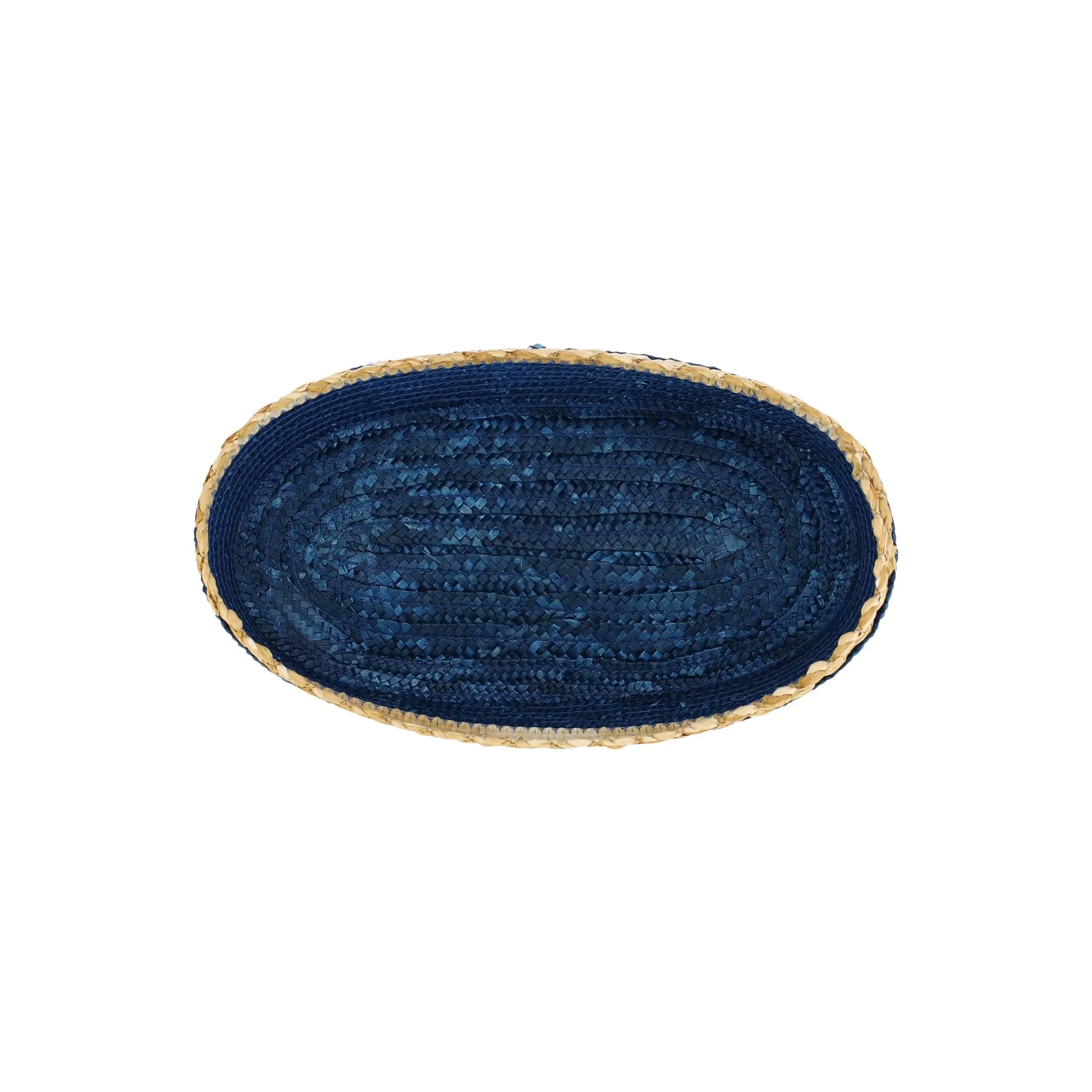 Florentine Straw Accessories Cobalt Oval Bread Basket