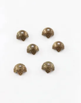 Foliage Bead Cap, 8mm, (6pcs)