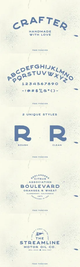 Free CRAFTER - VINTAGE FONT
