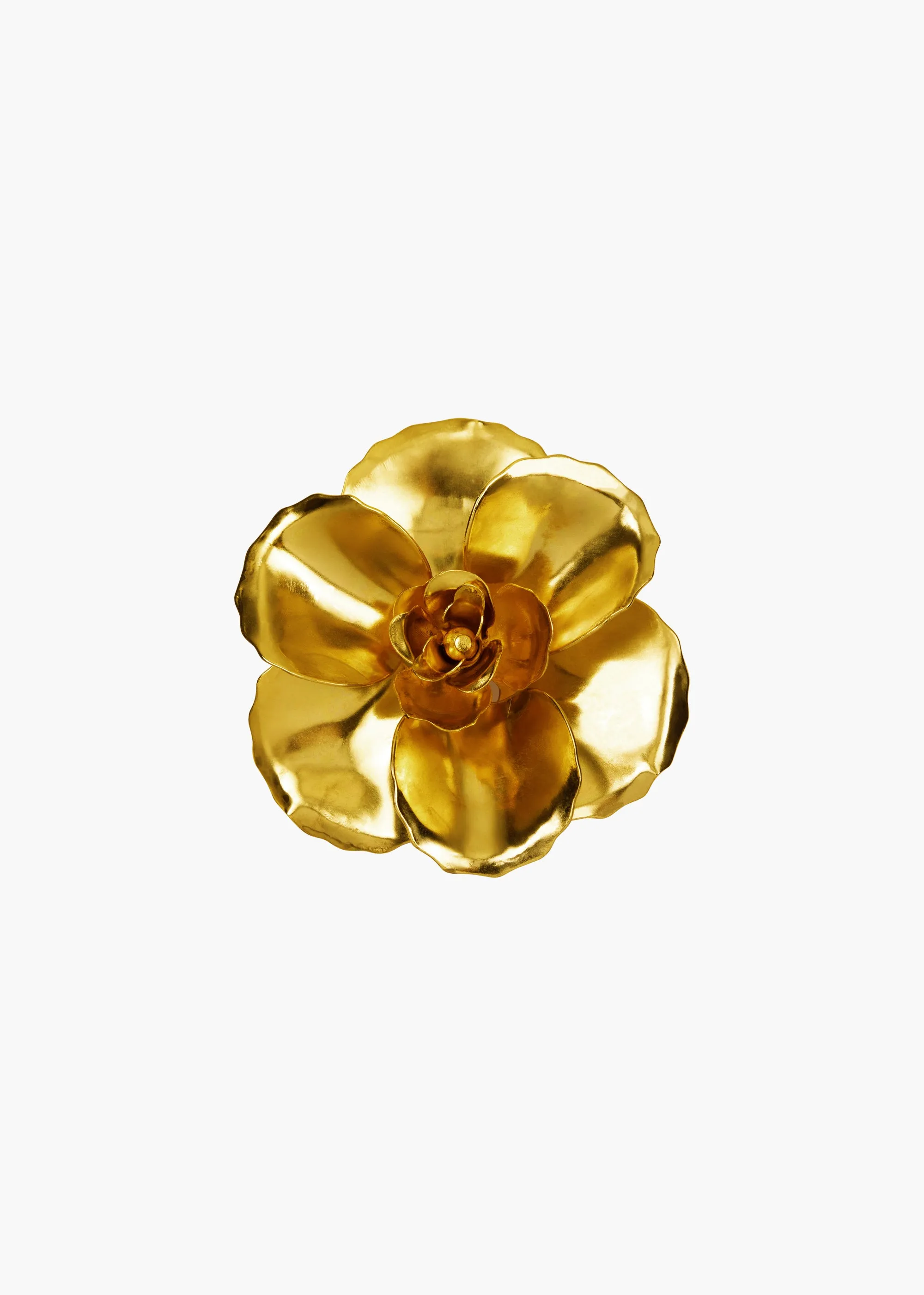 Gladiolus Brooch -- Gold