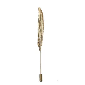 Gold-Tone Feather Lapel Pin