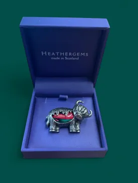 Heathergems Highland Coo Brooch