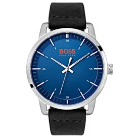 Hugo Boss Orange Stockholm Blue Dial Leather Strap Men's Watch 1550072