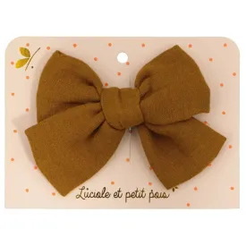 Large Mustard Hair Bow Clip