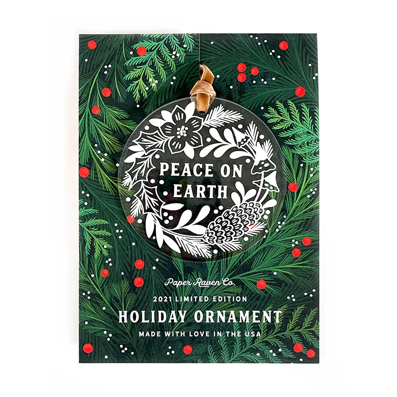 Limited Edition Acrylic Ornament: Peace On Earth