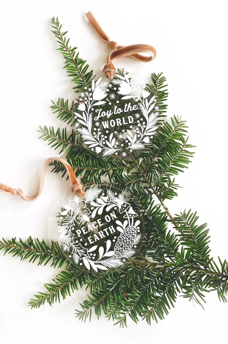 Limited Edition Acrylic Ornament: Peace On Earth