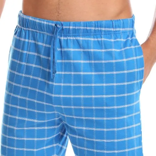 MEN’S PLAID BLUE/NAVY KNIT LOUNGE SHORTS - 2 PK