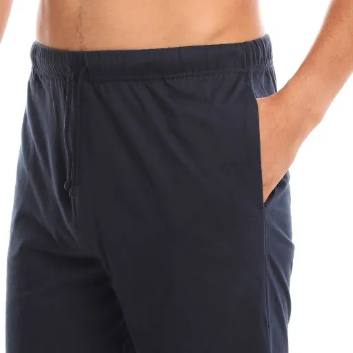 MEN’S PLAID BLUE/NAVY KNIT LOUNGE SHORTS - 2 PK