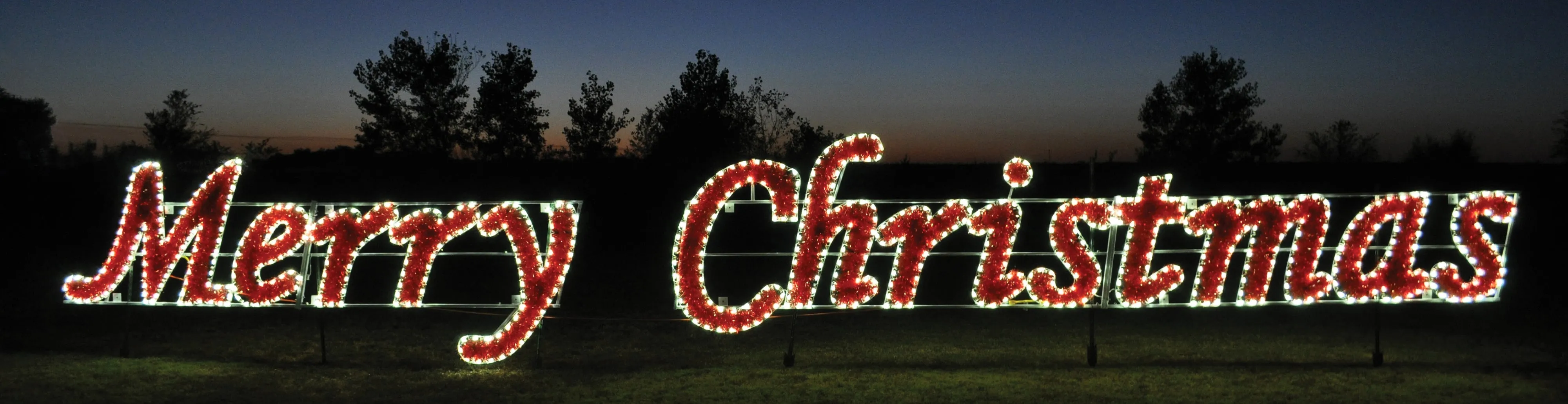 Merry Christmas Sign (Commercial Series) - Warm White  (1121-W)