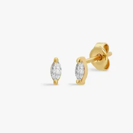 Mini Sparkly Marquise Stud Earrings