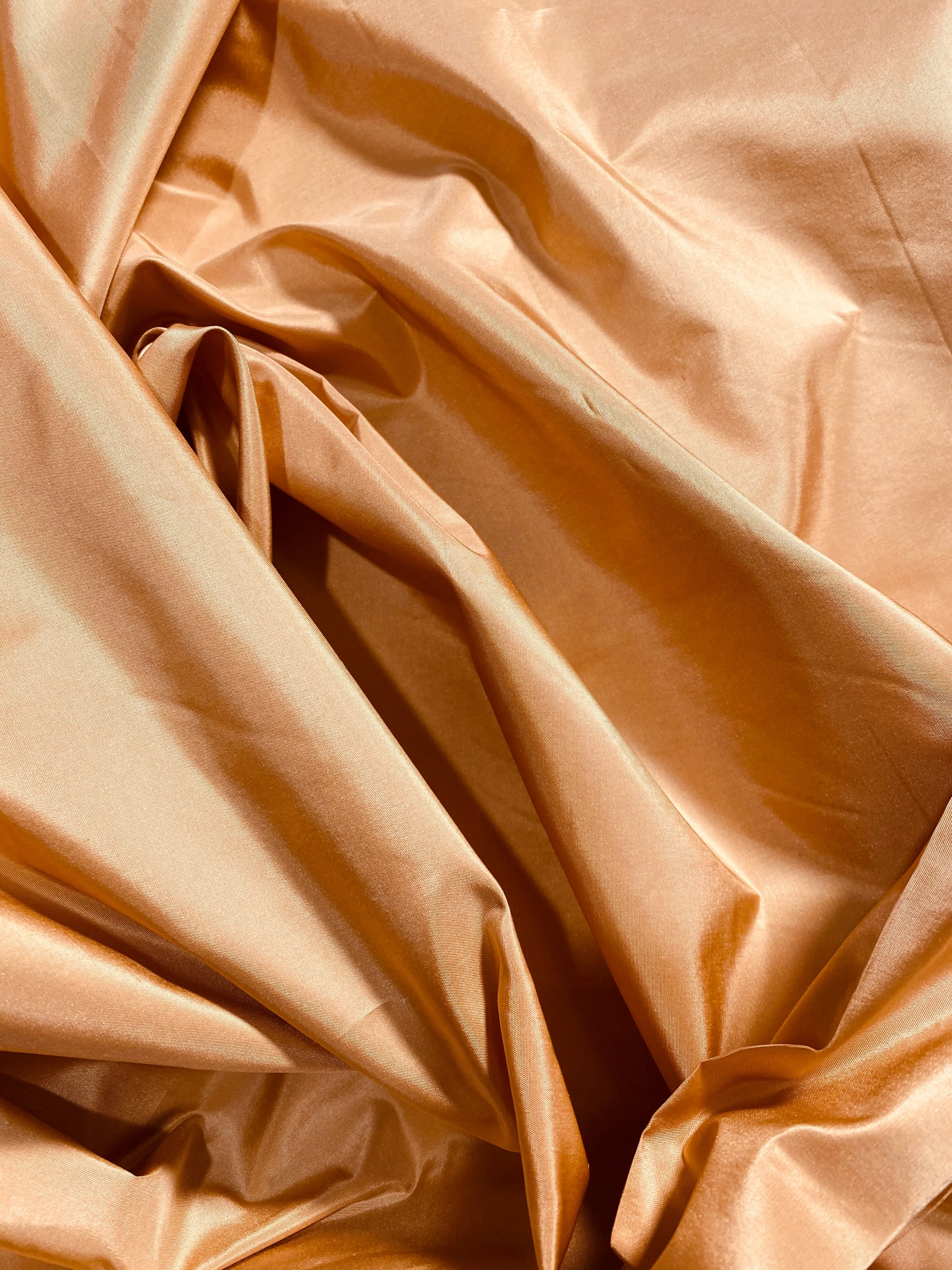 NEW Lady Lisa Designer 100% Silk Taffeta Fabric -Solid Salmon Peach