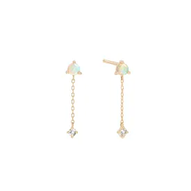 Opal Dangle Earrings 14k Gold - Engla