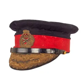 Original British WWI British Royal Army Named General Officer’s “Dress No. I” Peaked Visor With White & Khaki Covers