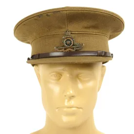 Original British WWI Royal Artillery Officer Service Dress Peaked Cap by Hawkes and Co LTD