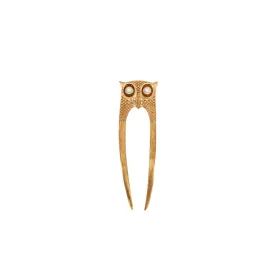 Owl Hair Pin in Bronze