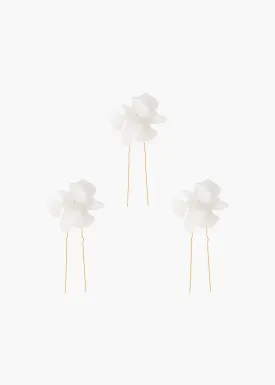 Small Jardinia Hairpins -- Cream