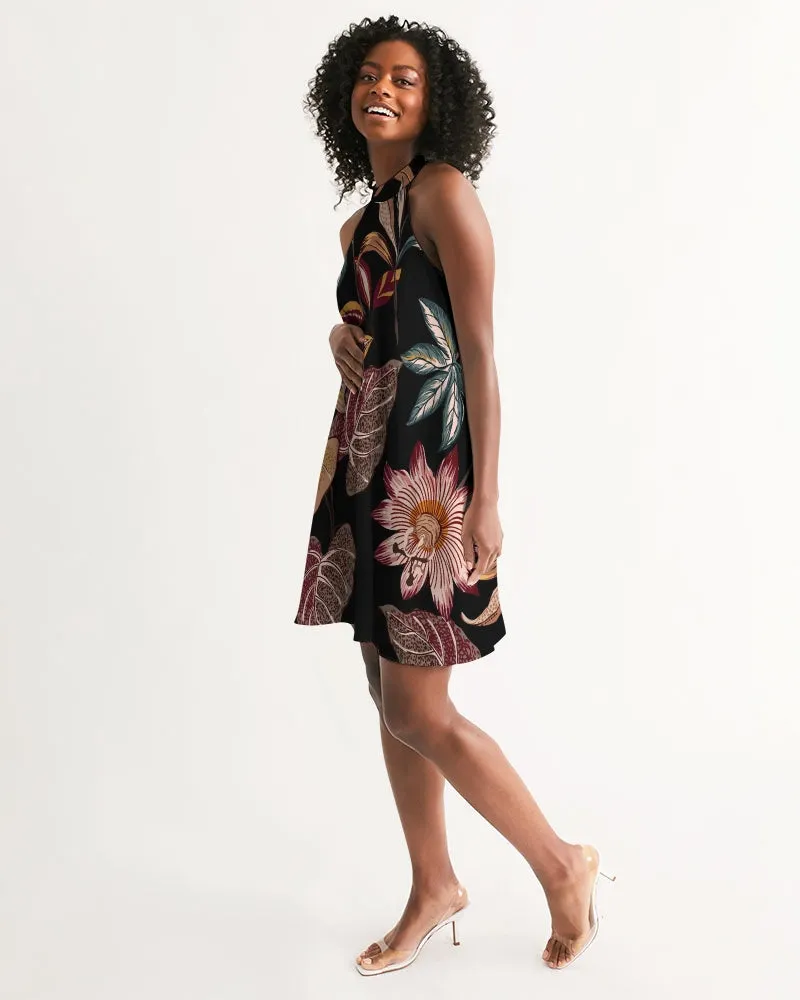 SMF Blossom Feminine Halter Dress