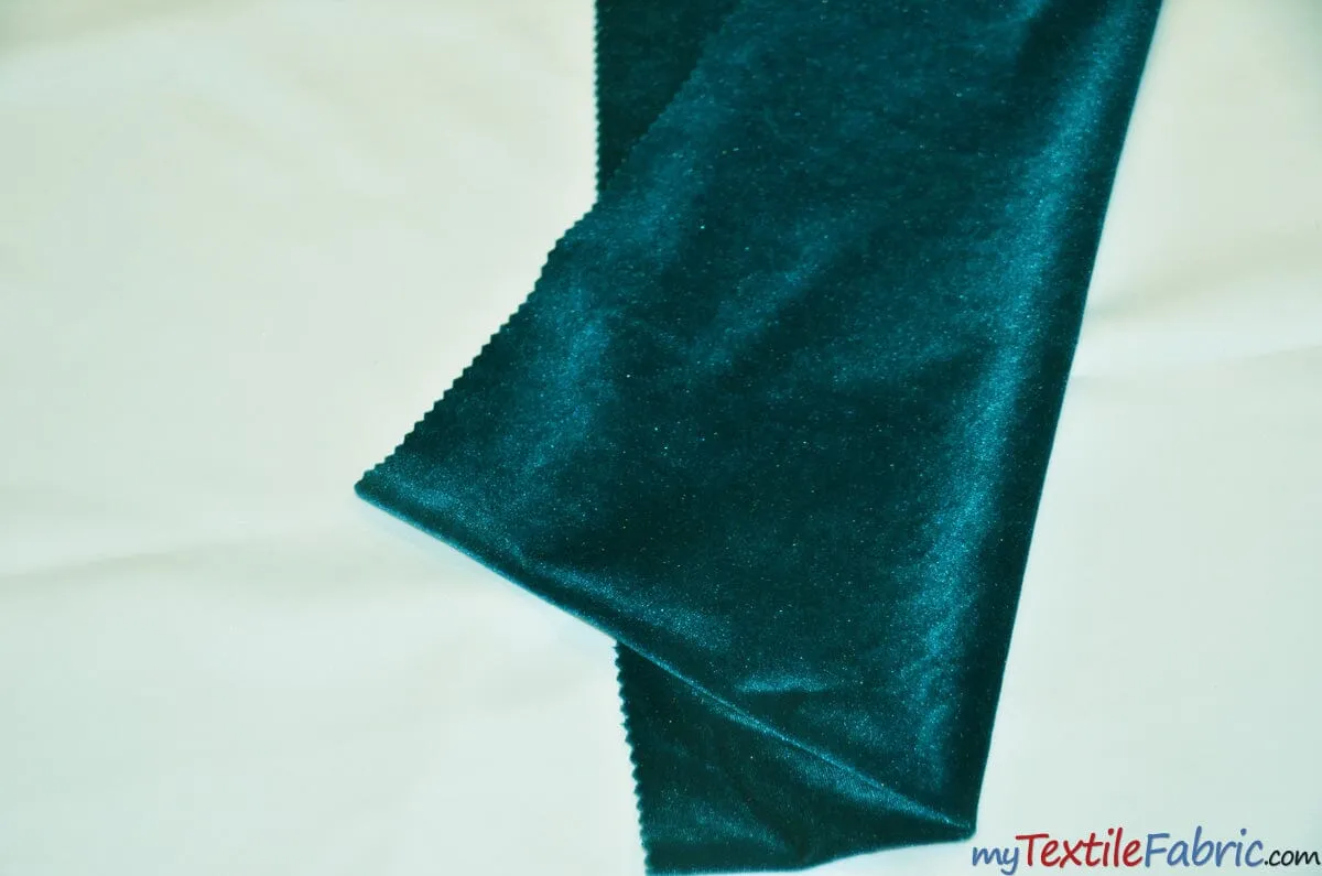 Soft and Plush Stretch Velvet Fabric | Stretch Velvet Spandex | 58" Wide | Spandex Velour for Apparel, Costume, Cosplay, Drapes |